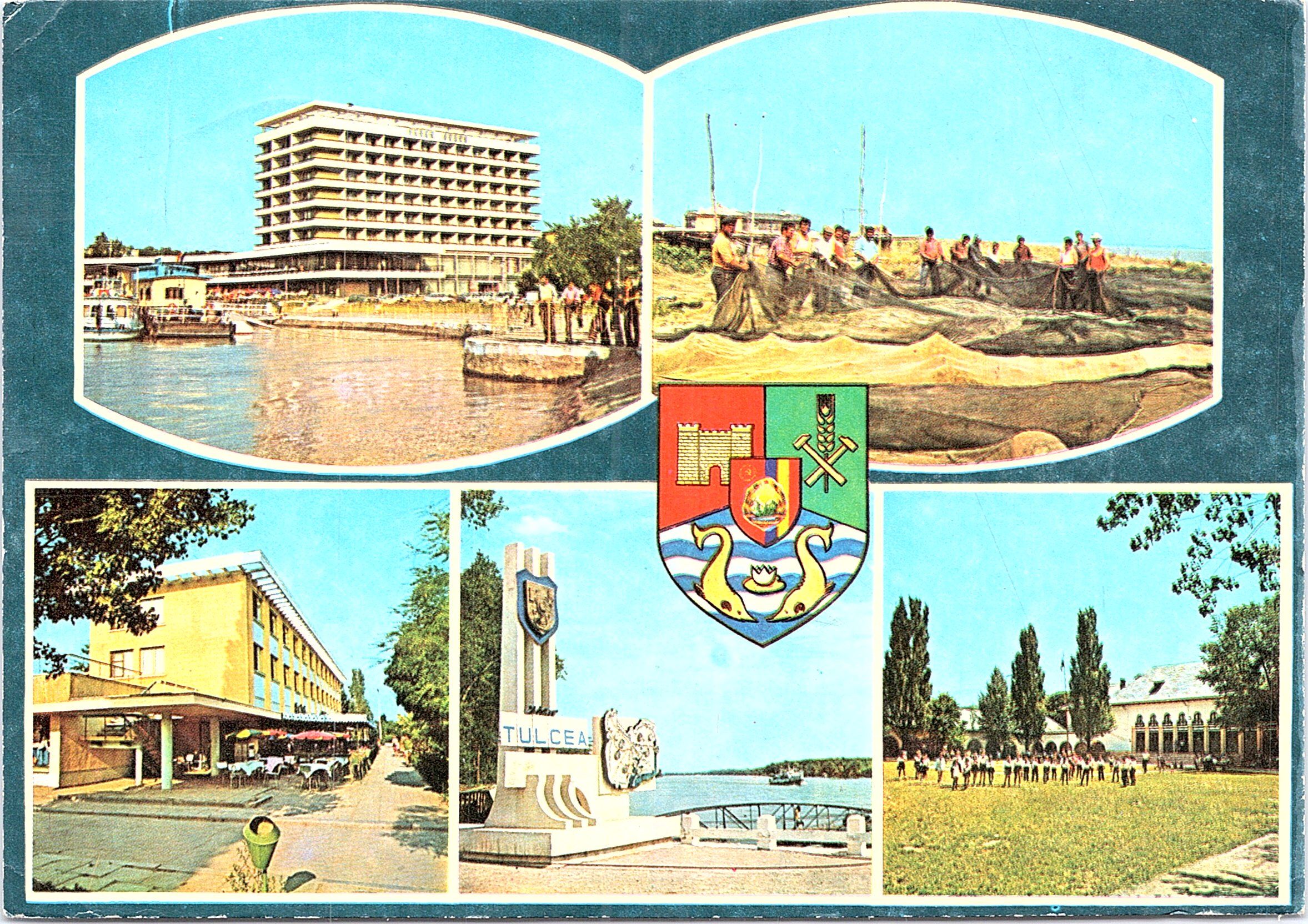 1. Tulcea - Hotel ,,Delta”; 2. Sf.Gheorghe - Delta - Brigadă de pescari la ,,Ciotica”; 3. Maliuc - Hotelul; 4. Dunărea la Smârdan; 5. Niculițel - Tabăra de copii ,,Cocoș”