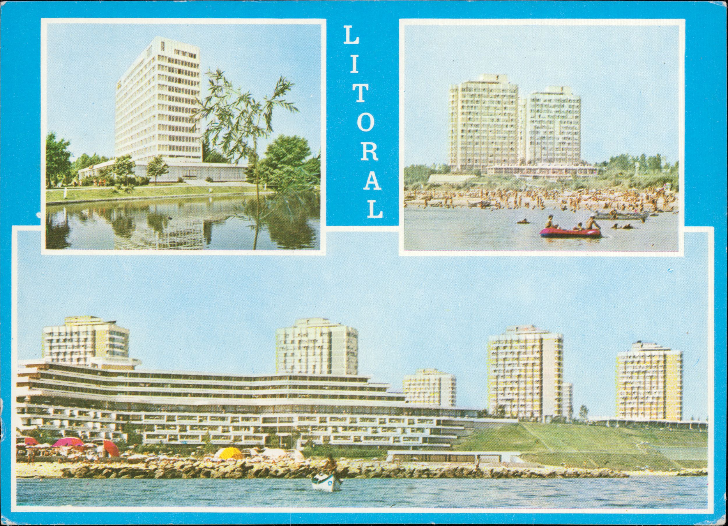 Mamaia: Hotelul „Perla”. Stațiunea Saturn: Hotelurile „Doina” și „Atena”. Stațiunea Olimp: Vedere generală