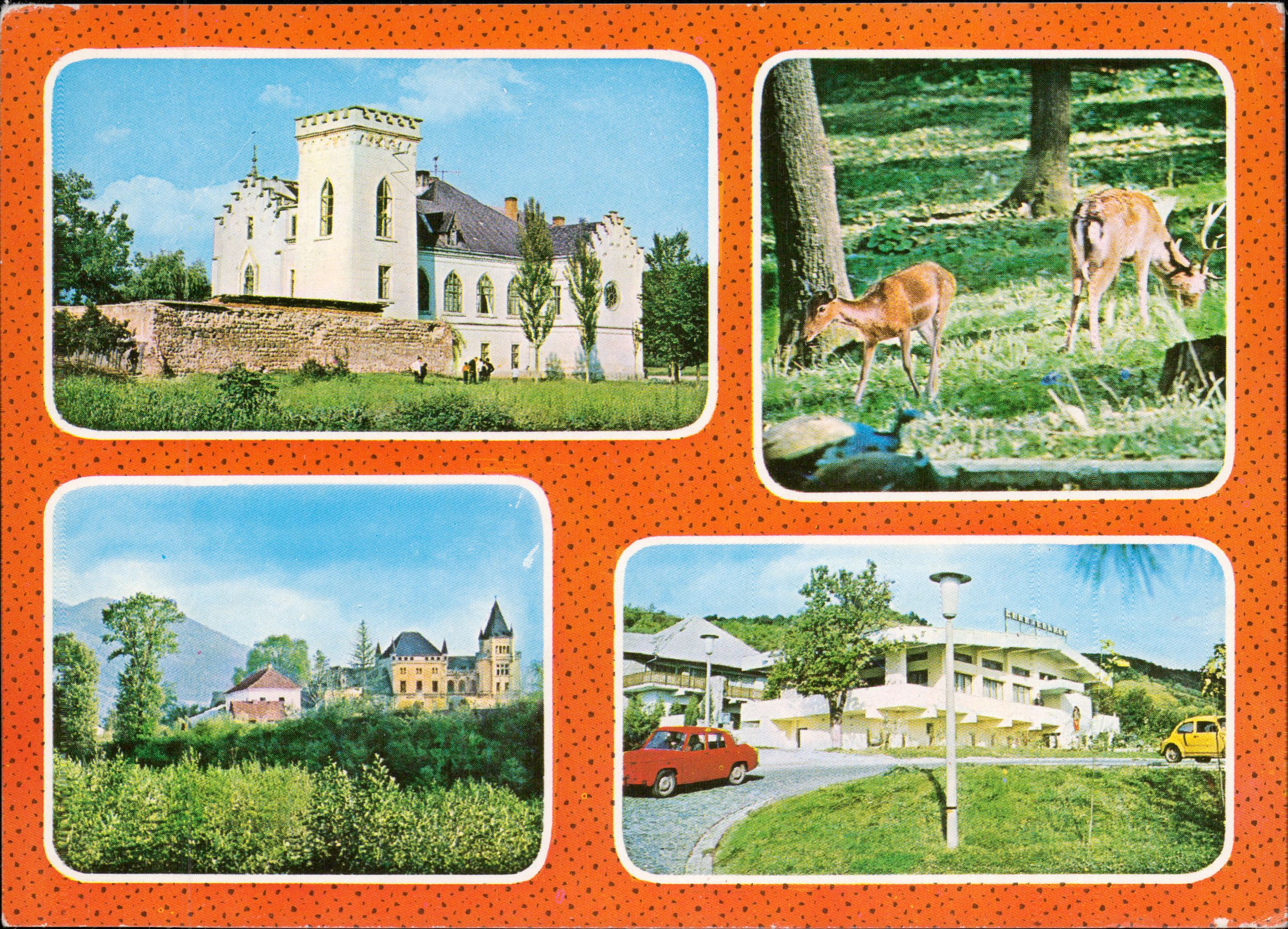 Județul Hunedoara: 1. Castelul Săcel, 2. Hațeg - Rezervația naturală, 3. Hațeg - Castelul Sîntmăria Orlea, 4. Hațeg - Hanul Bucura