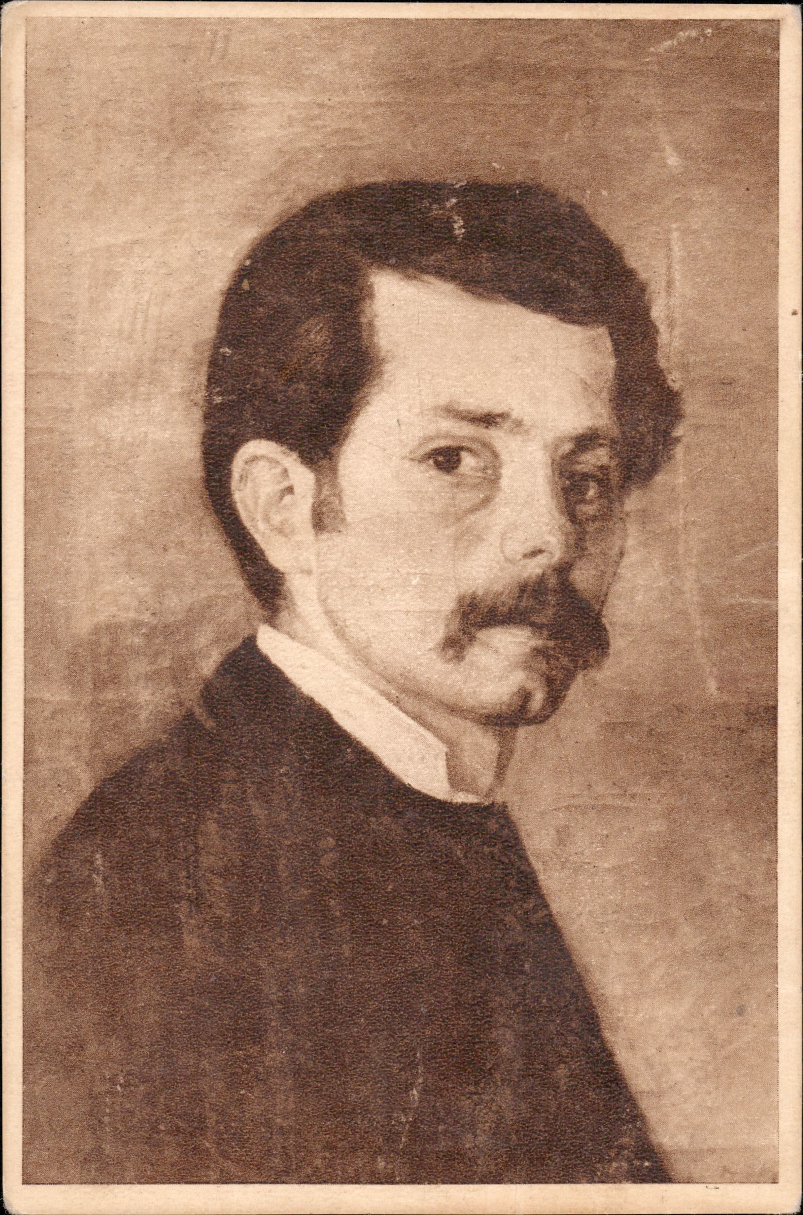 Ion Andreescu (1850-1882) - Autoportret (pictură în ulei - Muzeul de Artă al R.P.R)