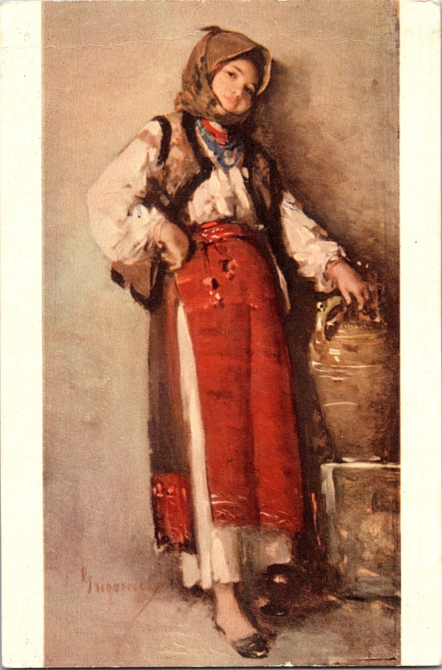 Țărăncuță cu ulcior - Nicolae Grigorescu
