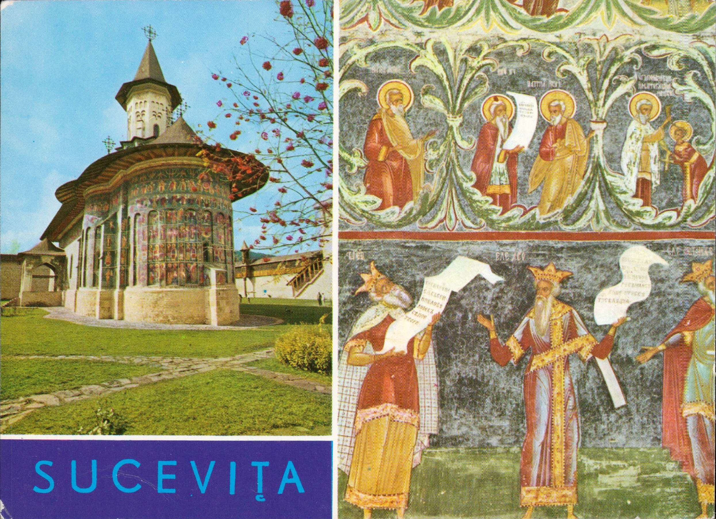 Sucevița (sec. XVI) - ansamblul arhitectural medieval, detaliu de pictură și arhitectură