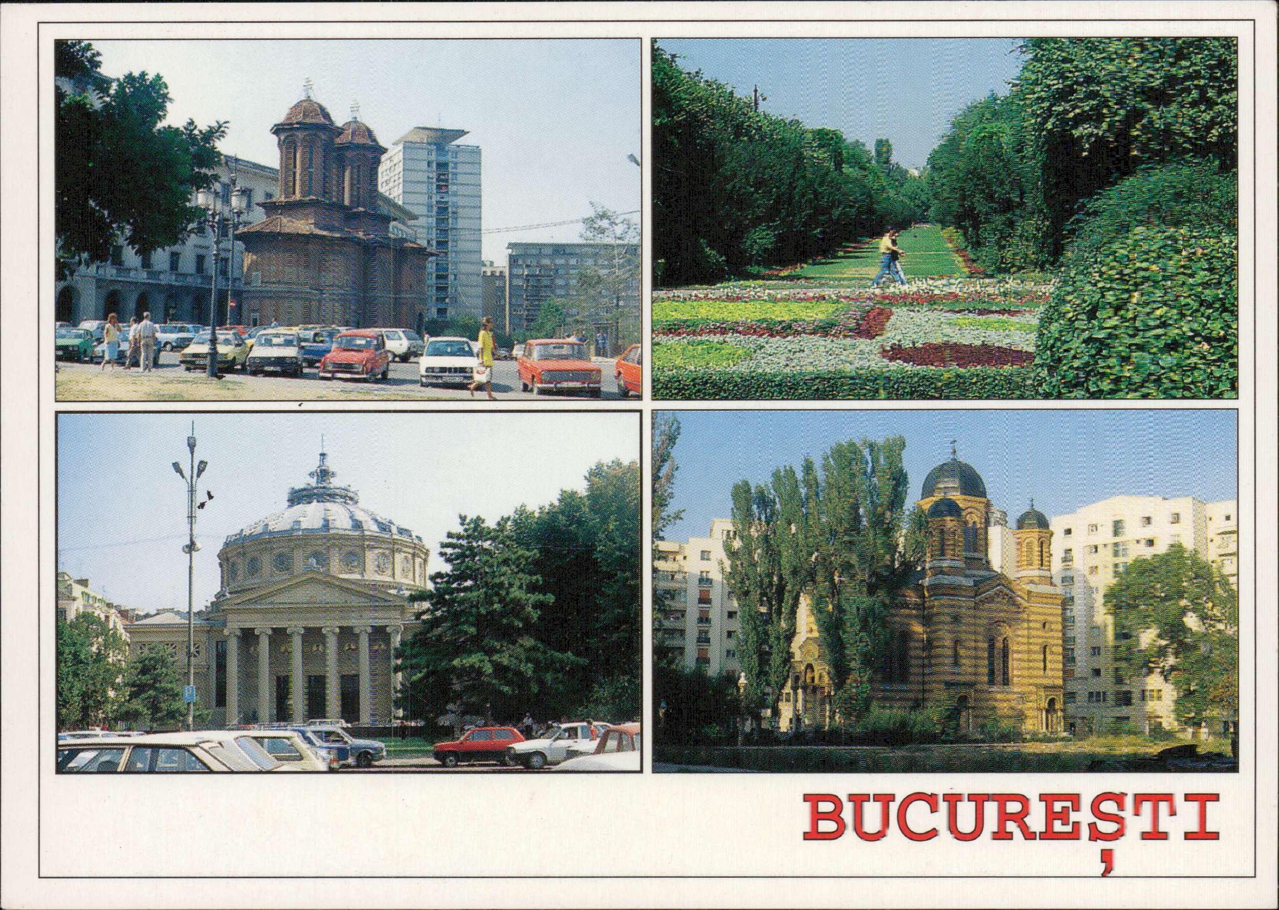 București 1. Biserica Crețulescu 2. Parcul Cișmigiu 3. Ateneul Român 4. Biserica Domnița Bălașa