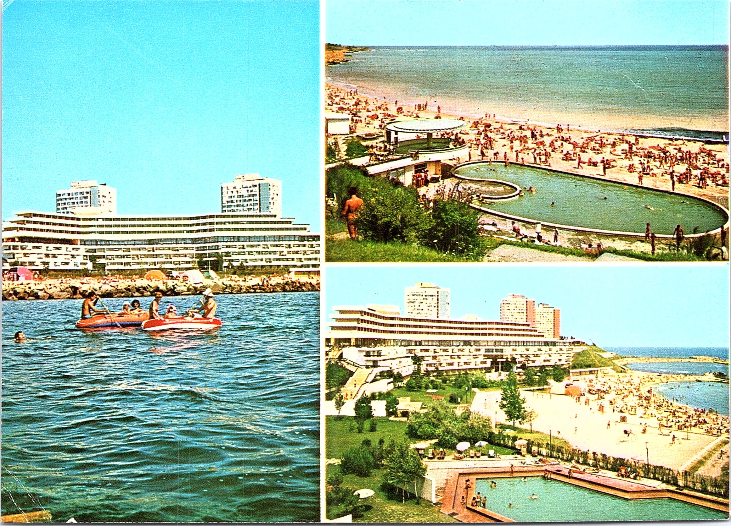 Stațiunea Olimp: 1. Vedere generală; 2. Vedere de pe plajă; 3. Vedere
